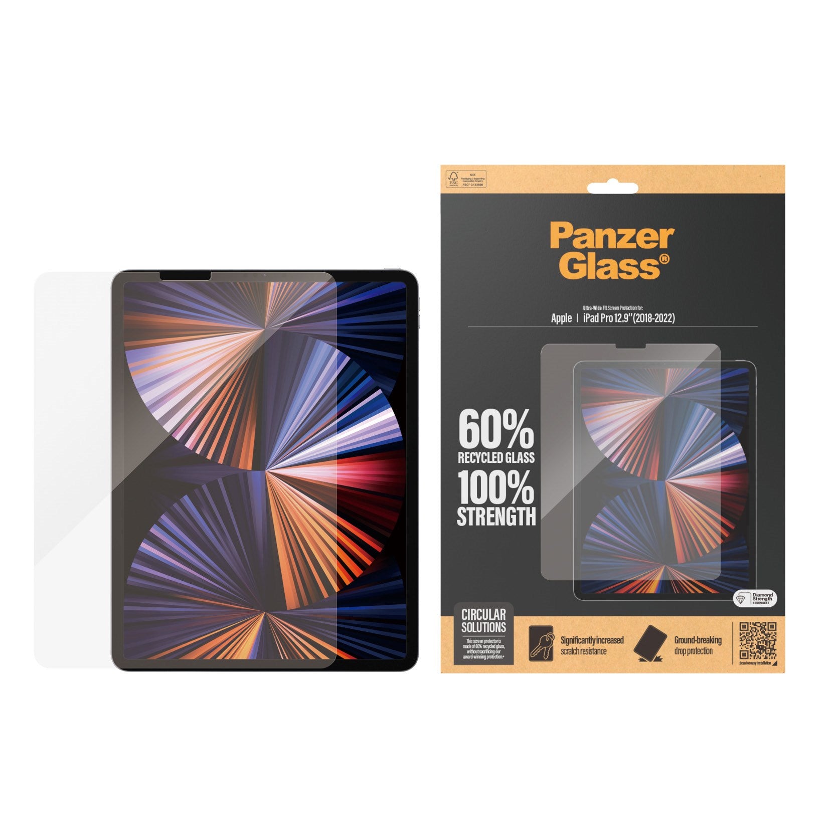 PanzerGlass® Screen Protector iPad Pro 12.9'' (2018, 2020, 2021, 2022) | Ultra-Wide Fit